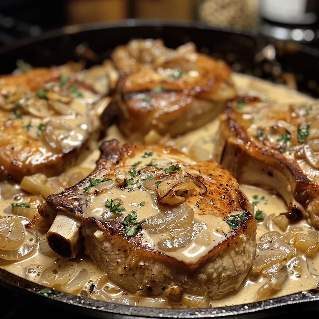Creamy Onion Pork Chops – Juicy, Flavor-Packed & Easy Weeknight Dinner!
