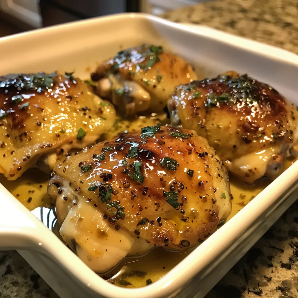 Dijon Honey Baked Chicken Thighs – Sweet, Savory & Crispy!
