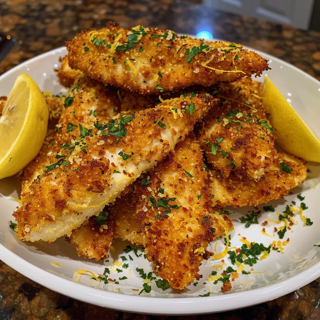 Crispy Lemon Parmesan Chicken Tenders – Kid-Friendly & Delicious!