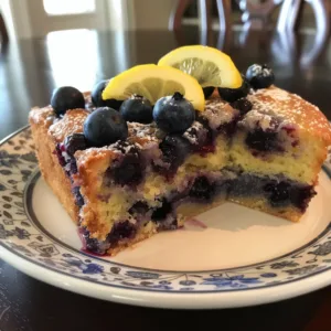 Lemon Blueberry Drizzle Cake – Moist, Fruity & Irresistible!
