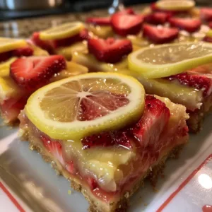 Strawberry Lemon Bars – Tangy, Sweet & Irresistible Treat!