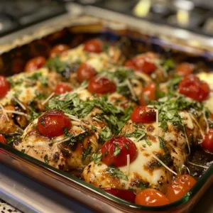 Balsamic Bruschetta Chicken Bake – Sweet, Tangy & Crispy!