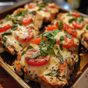 Caprese Bruschetta Chicken – Juicy, Fresh & Cheesy!