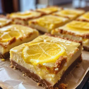 Lemon Cheesecake Bars – Tangy, Sweet & Perfect for Dessert Lovers!