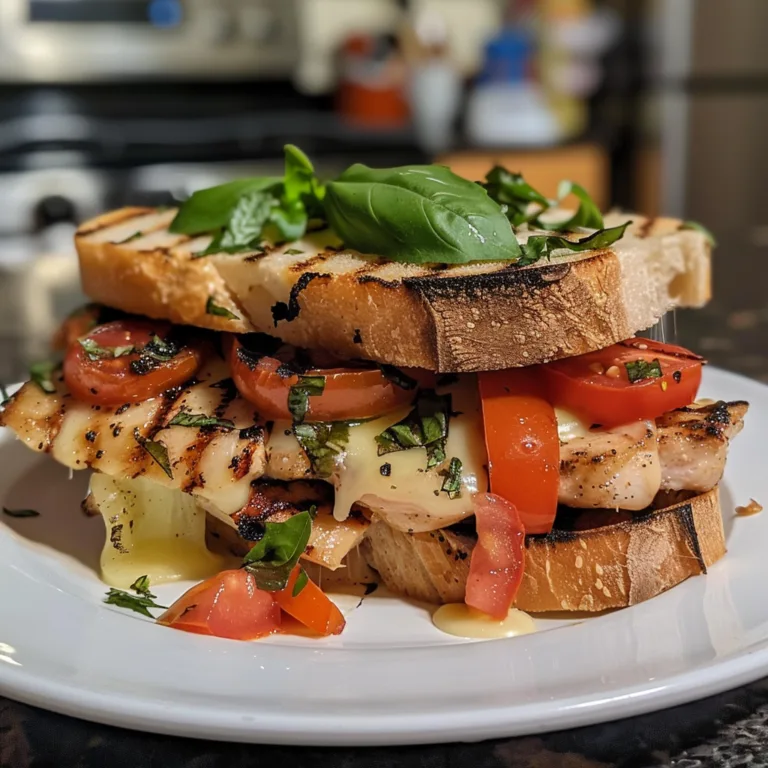 Bruschetta Chicken Sandwich – Juicy, Cheesy & Packed with Flavor!