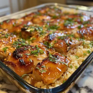 Honey Garlic Chicken & Rice Casserole – Cheesy, Juicy & Comfort Food!