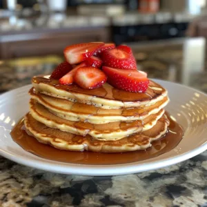 BEST EASY Strawberry Buttermilk Pancakes