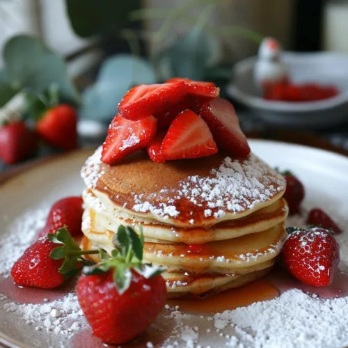 VEGAN Strawberry Pancakes – EASY & DAIRY FREE