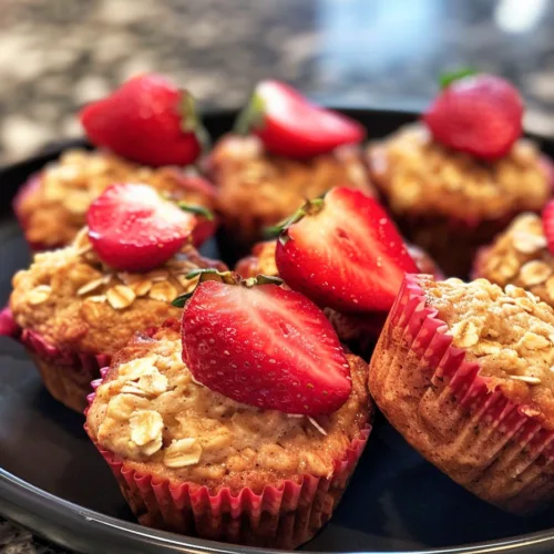 EASY Strawberry Banana Oat Muffins – MOIST & SOFT