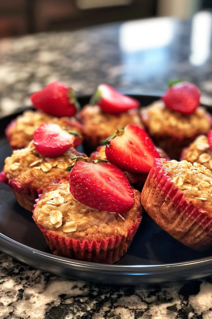EASY Strawberry Banana Oat Muffins – MOIST & SOFT