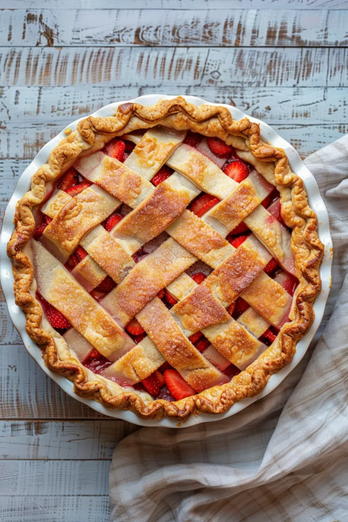 LATTICE CRUST Strawberry Rhubarb Pie – MUST TRY