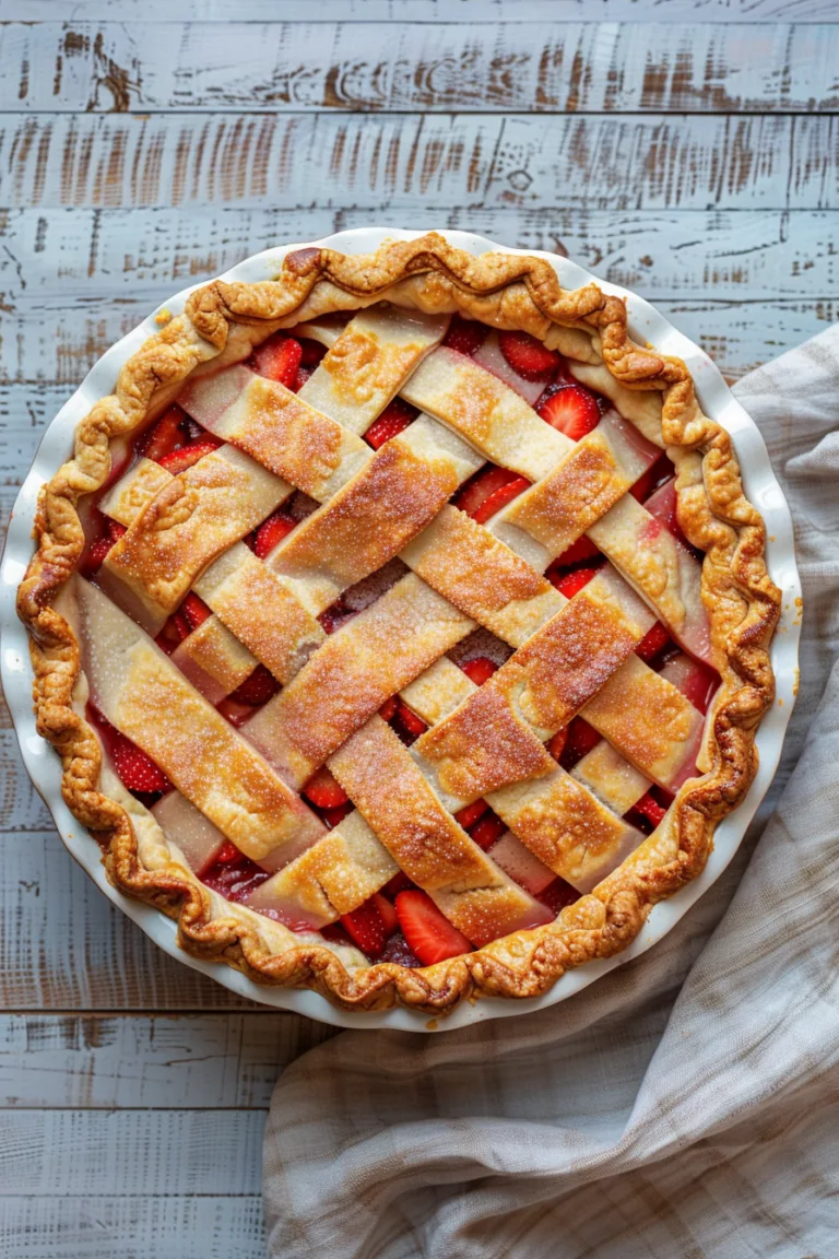 LATTICE CRUST Strawberry Rhubarb Pie – MUST TRY