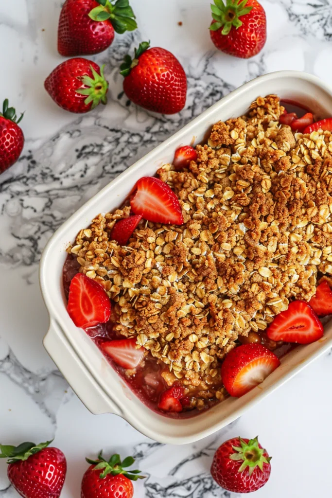 EASY Classic Strawberry Crisp – 30 MIN DESSERT