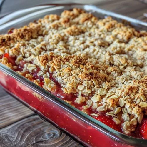 BEST Strawberry Rhubarb Crisp – SWEET & TART