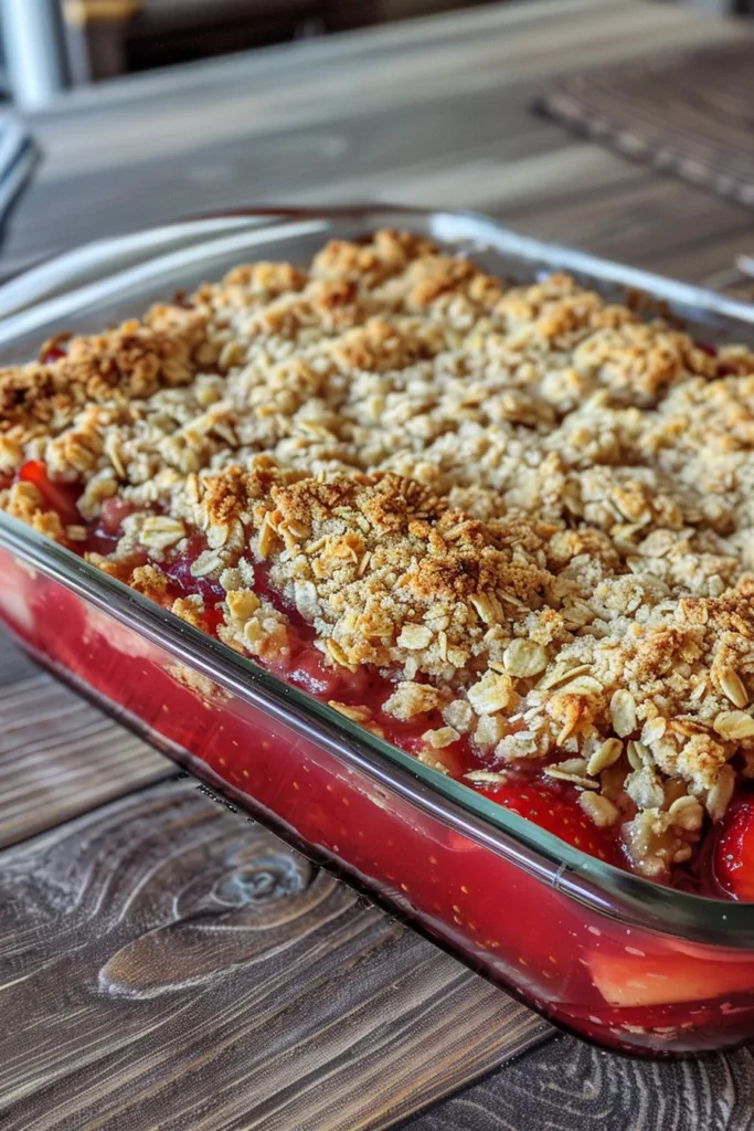 BEST Strawberry Rhubarb Crisp – SWEET & TART
