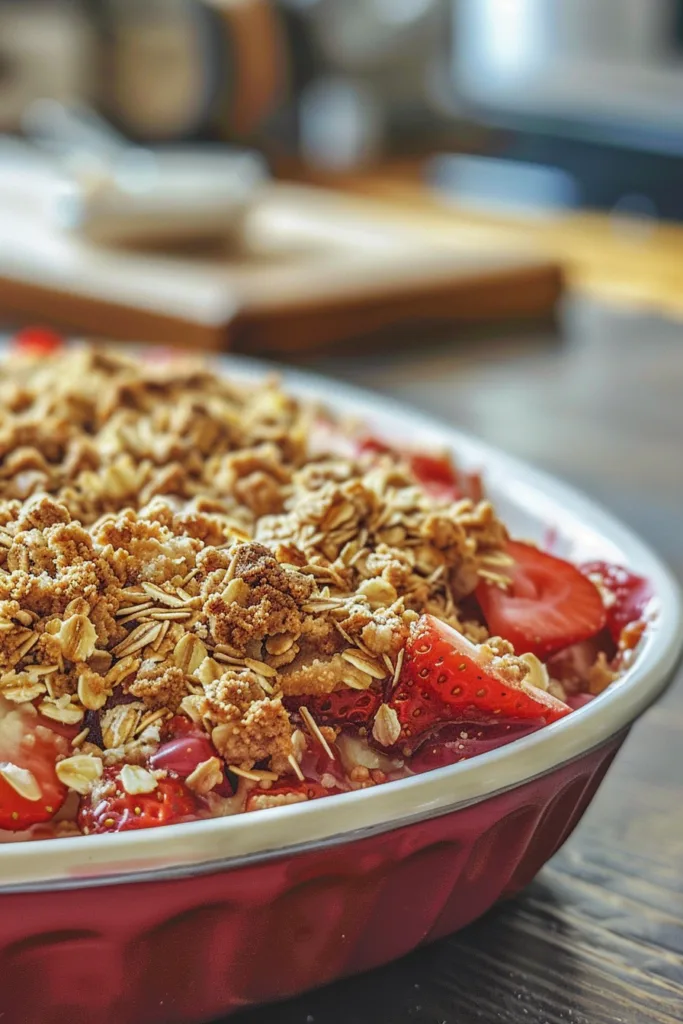 VEGAN Strawberry Crisp – DUMP & GO RECIPE