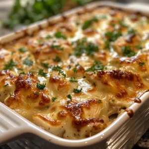 Cheesy Swiss Chicken Casserole – Creamy, Flavor-Packed & Easy Dinner!