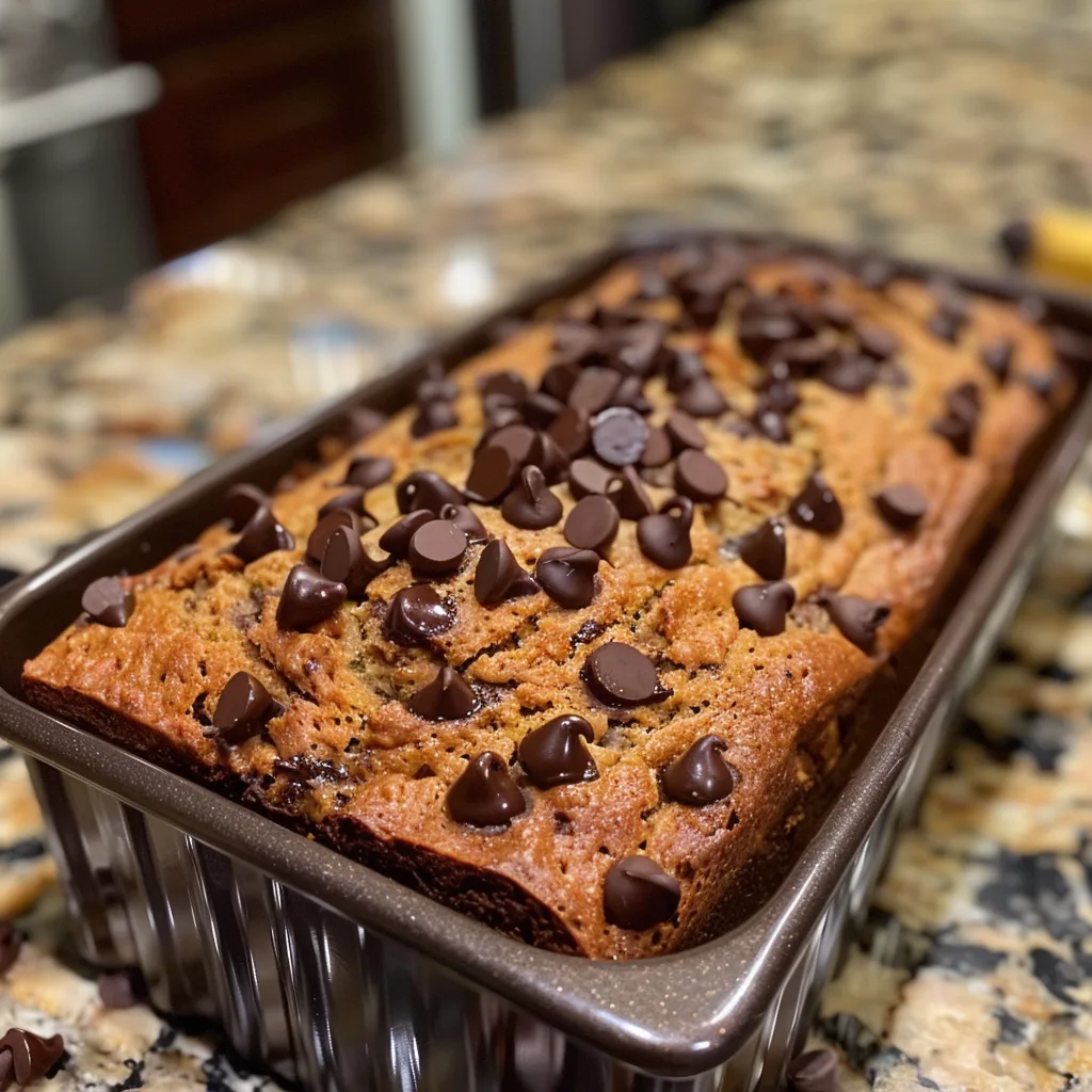 Chocolate Chip Banana Bread – Moist, Soft & Chocolatey!
