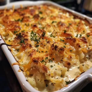 Swiss Chicken & Cheddar Casserole – Creamy, Flavor-Packed & Family-Friendly!