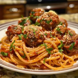 Spaghetti & Beef Meatballs – Savory, Cheesy & Easy Family Dinner!