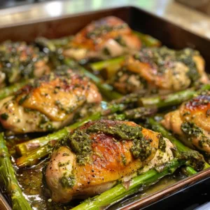 Pesto Chicken & Asparagus – Juicy, Flavor-Packed & One-Pan Dinner!