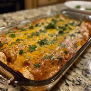 Slow Cooker Chicken Enchiladas – Juicy, Cheesy & Set-It-&-Forget-It!