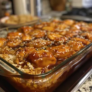 Honey Garlic Chicken Casserole – Sweet, Savory & Comforting!