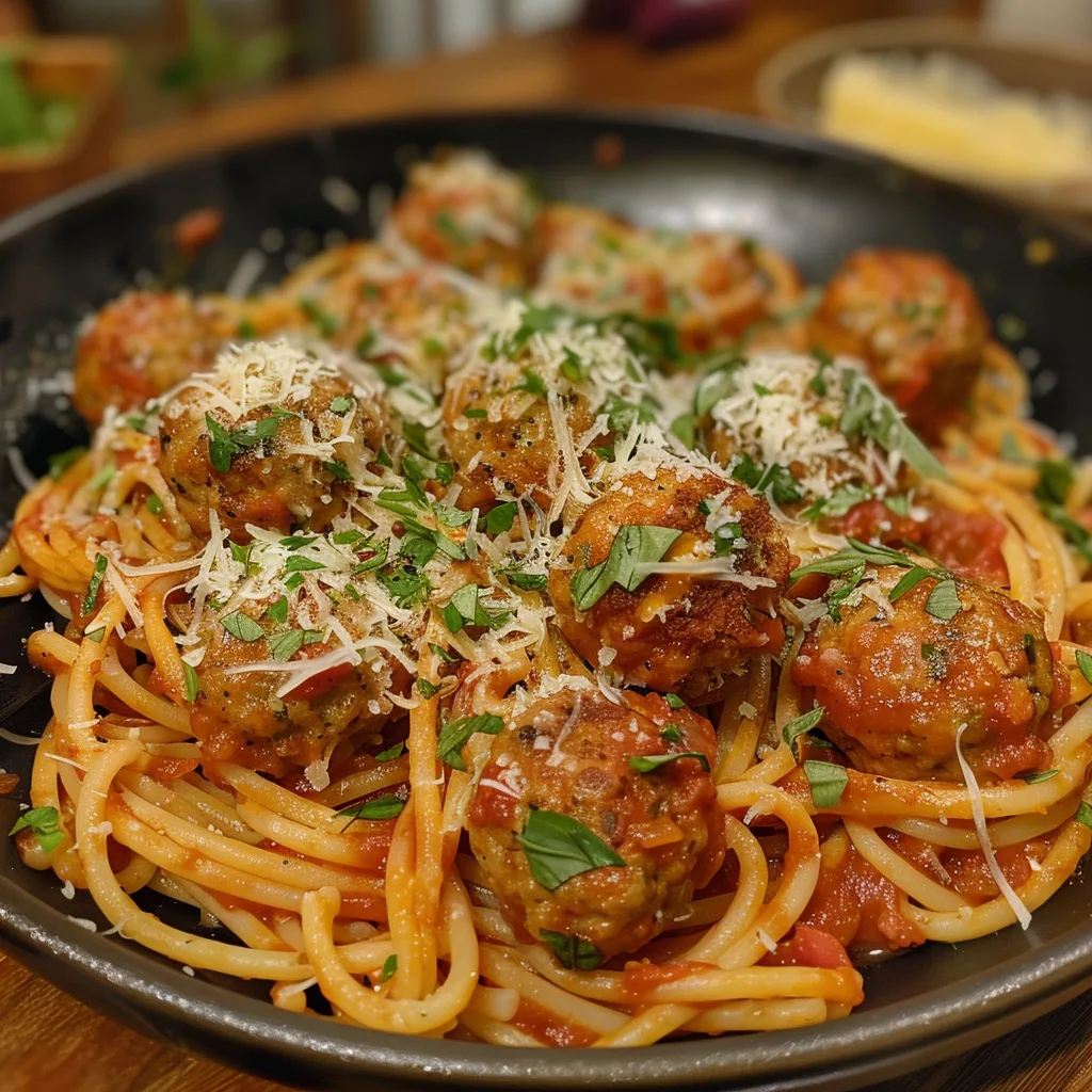 Turkey Meatball Spaghetti – Savory, Juicy & Family-Friendly!
