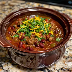 Slow Cooker Chili – Hearty, Spicy & Set-It-&-Forget-It!