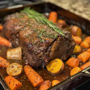 Herb Pot Roast with Root Veggies – Tender, Juicy & Comfort Food!