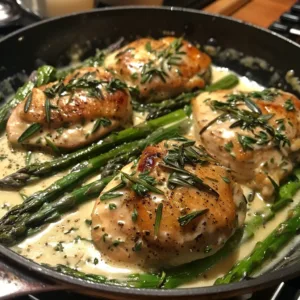 Herb Cream Chicken & Asparagus – Juicy, Creamy & One-Pan Dinner!