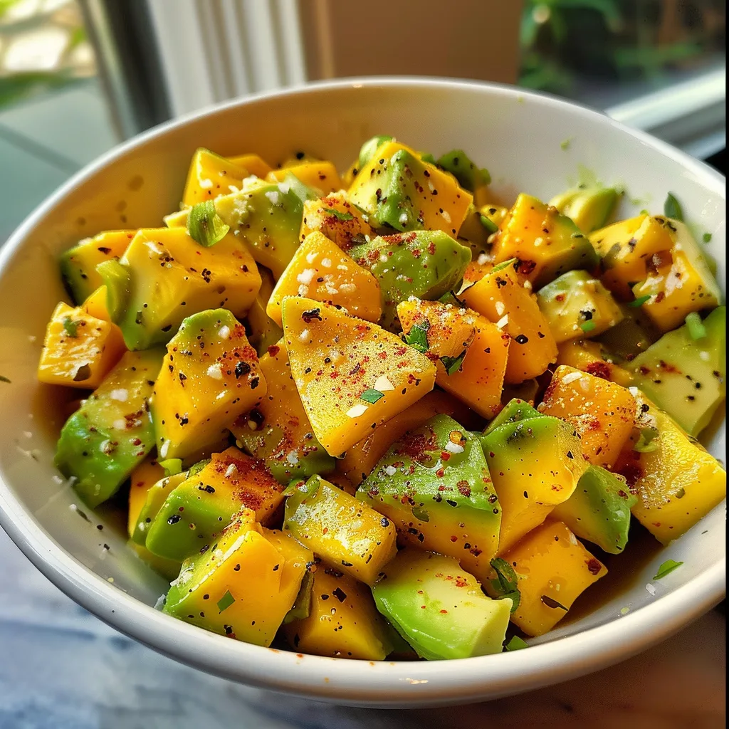 SPICY Mango Avocado Salad – EASY & HOT