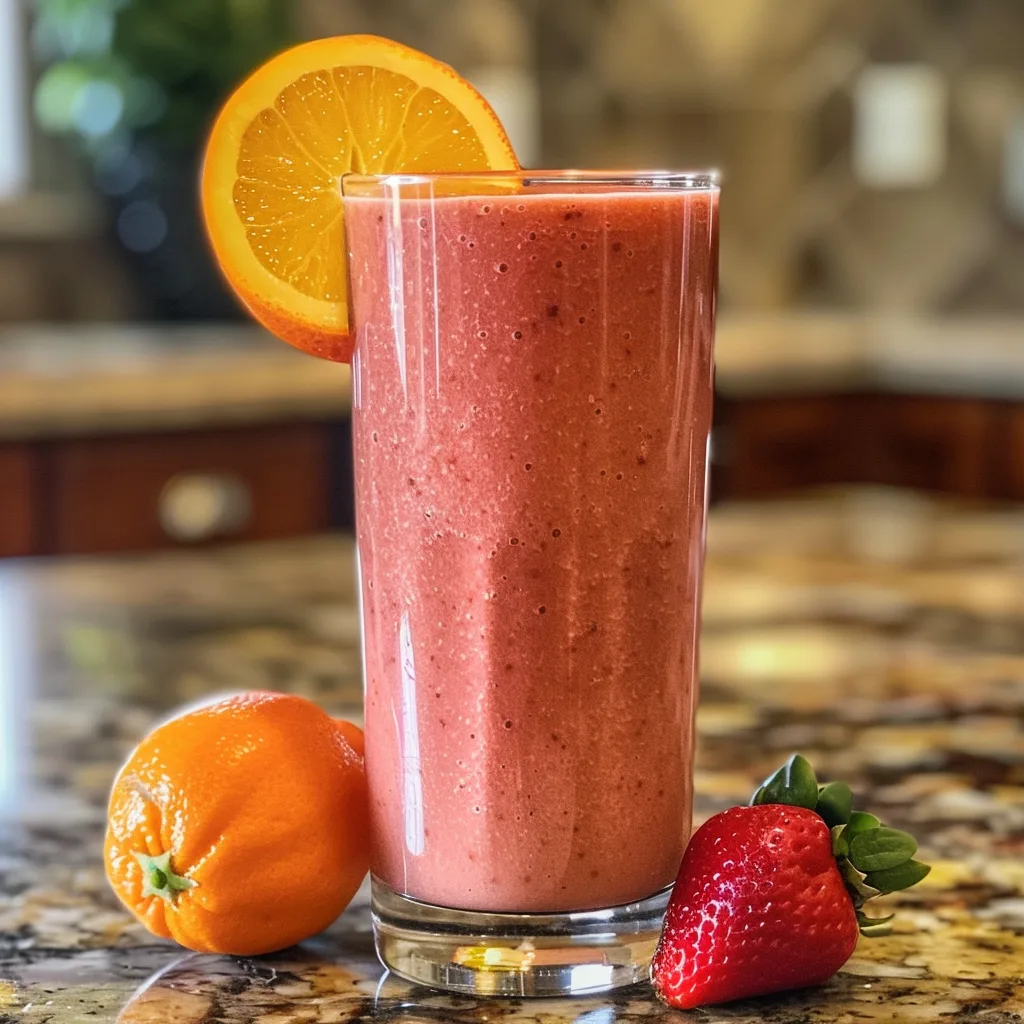EASY Strawberry Orange Smoothie – REFRESHING & JUICY