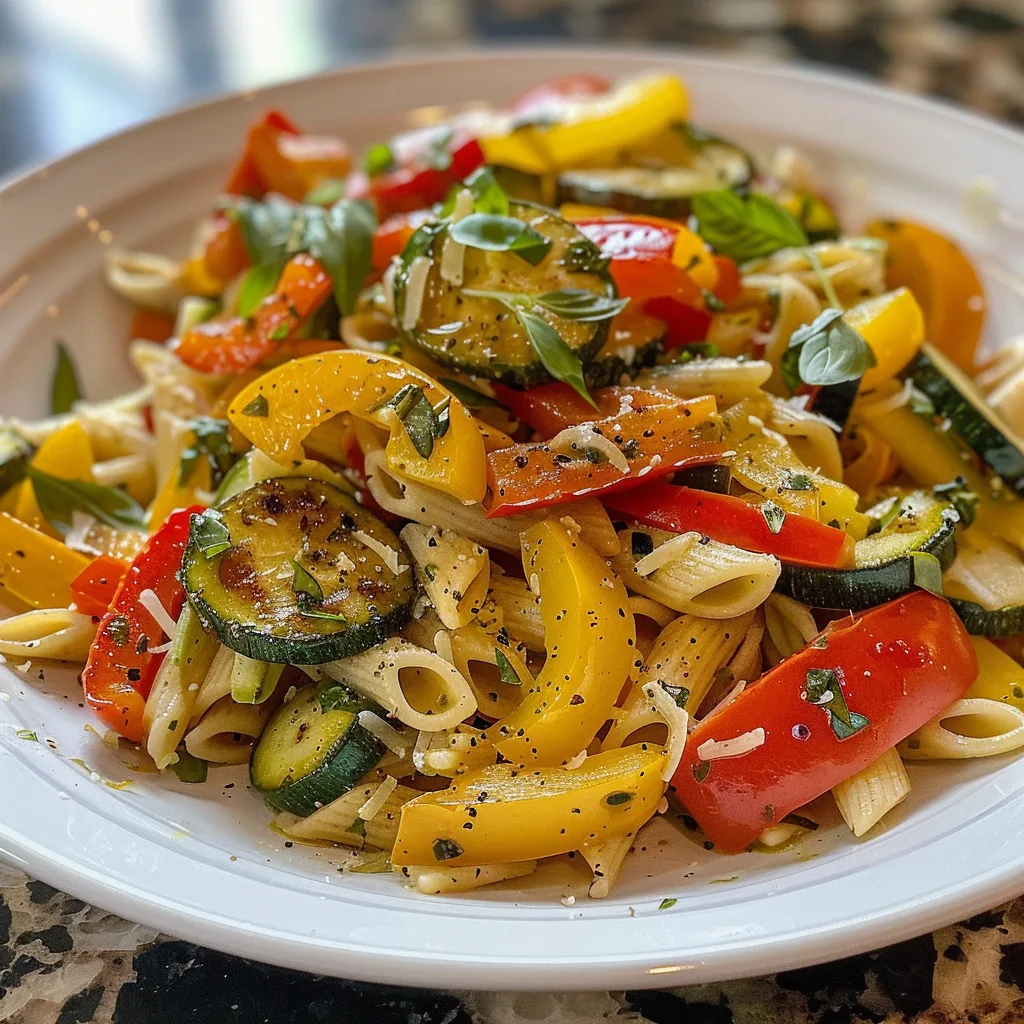 LEMON Basil Pasta with Vegetables – EASY & VEGGIE