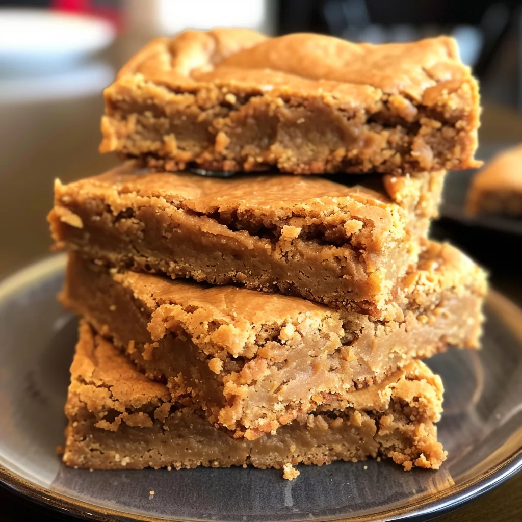 Peanut Butter Blondies – EASY & CHEWY