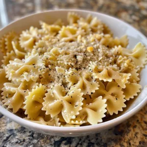 GARLIC Parmesan Bowtie Pasta – EASY & JUICY