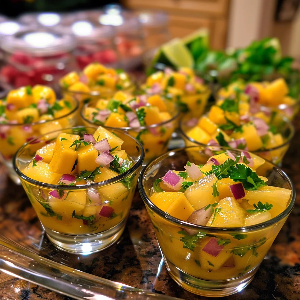 Mango Pineapple Salsa Cups – EASY & TROPICAL