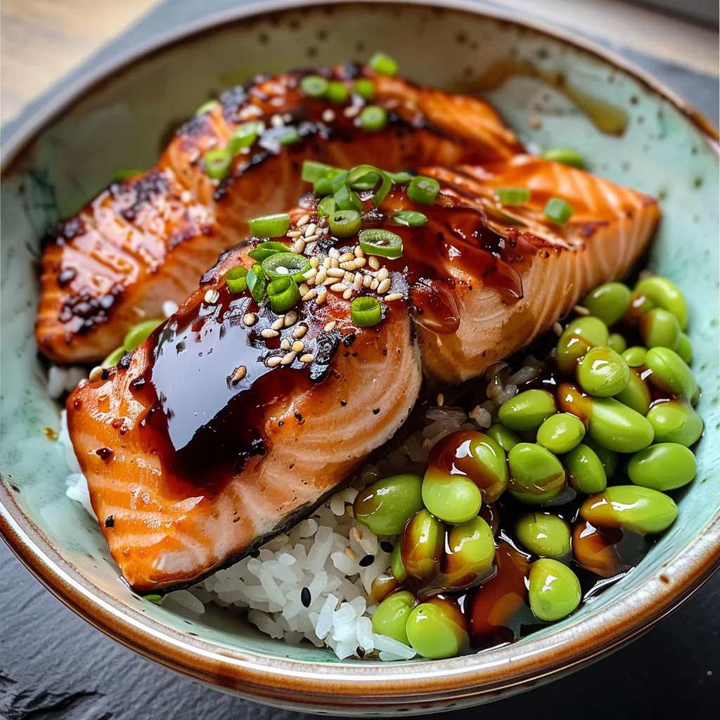 HONEY Teriyaki Salmon Bowl – EASY & SWEET