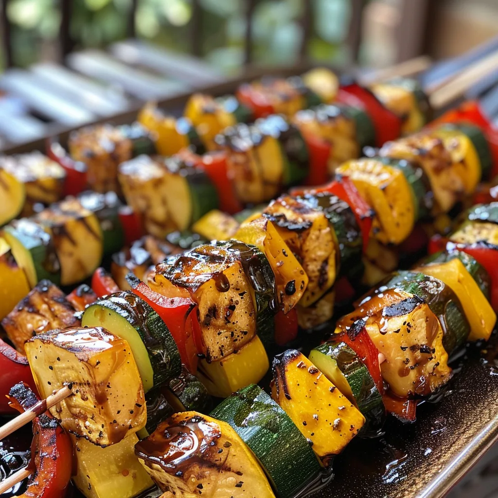Balsamic Glazed Veggie Skewers – Easy & Flavorful