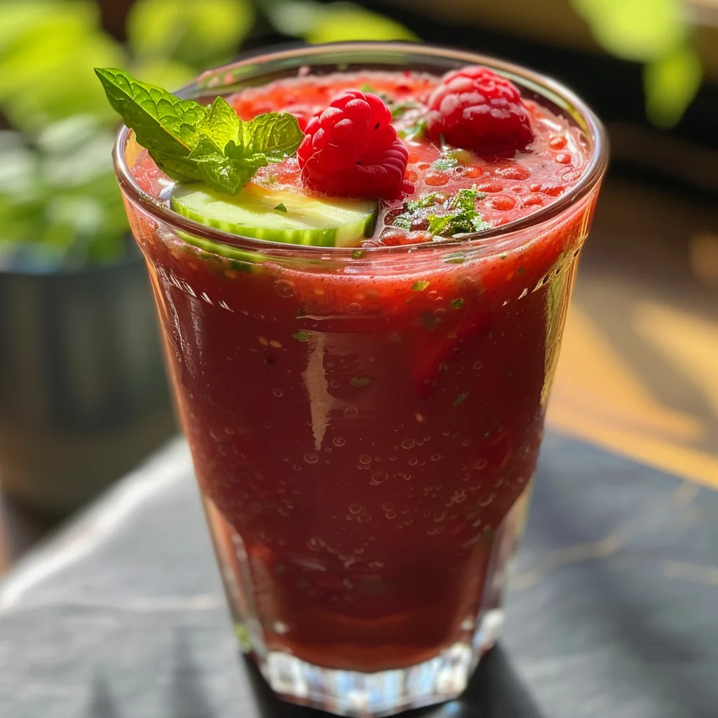 Raspberry Gazpacho – EASY & REFRESHING