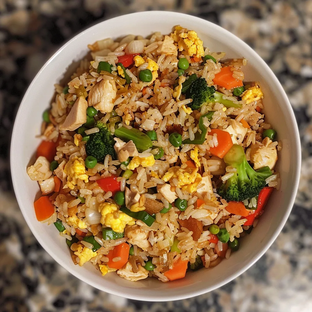 Vegetable Chicken Fried Rice – EASY & HEALTHY