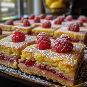 Classic Raspberry Lemon Bars – EASY & JUICY