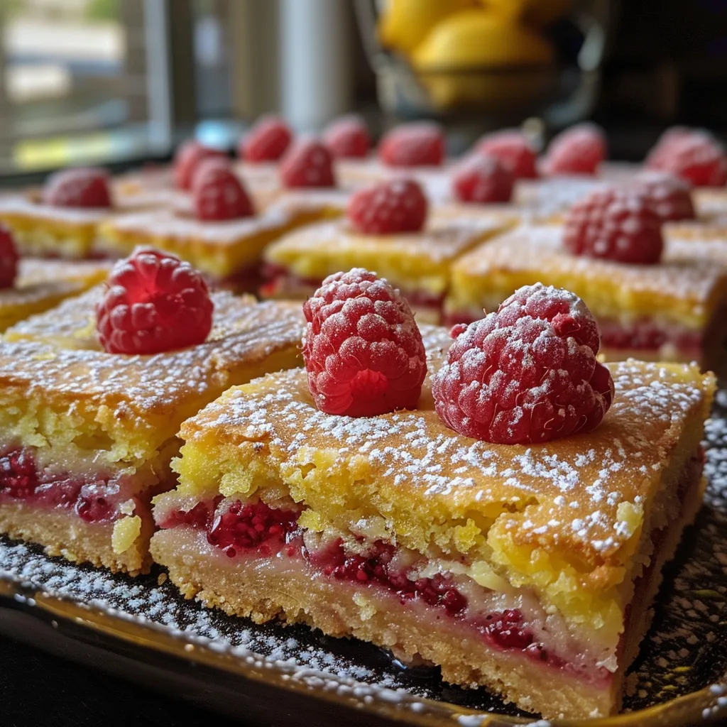 Classic Raspberry Lemon Bars – EASY & JUICY