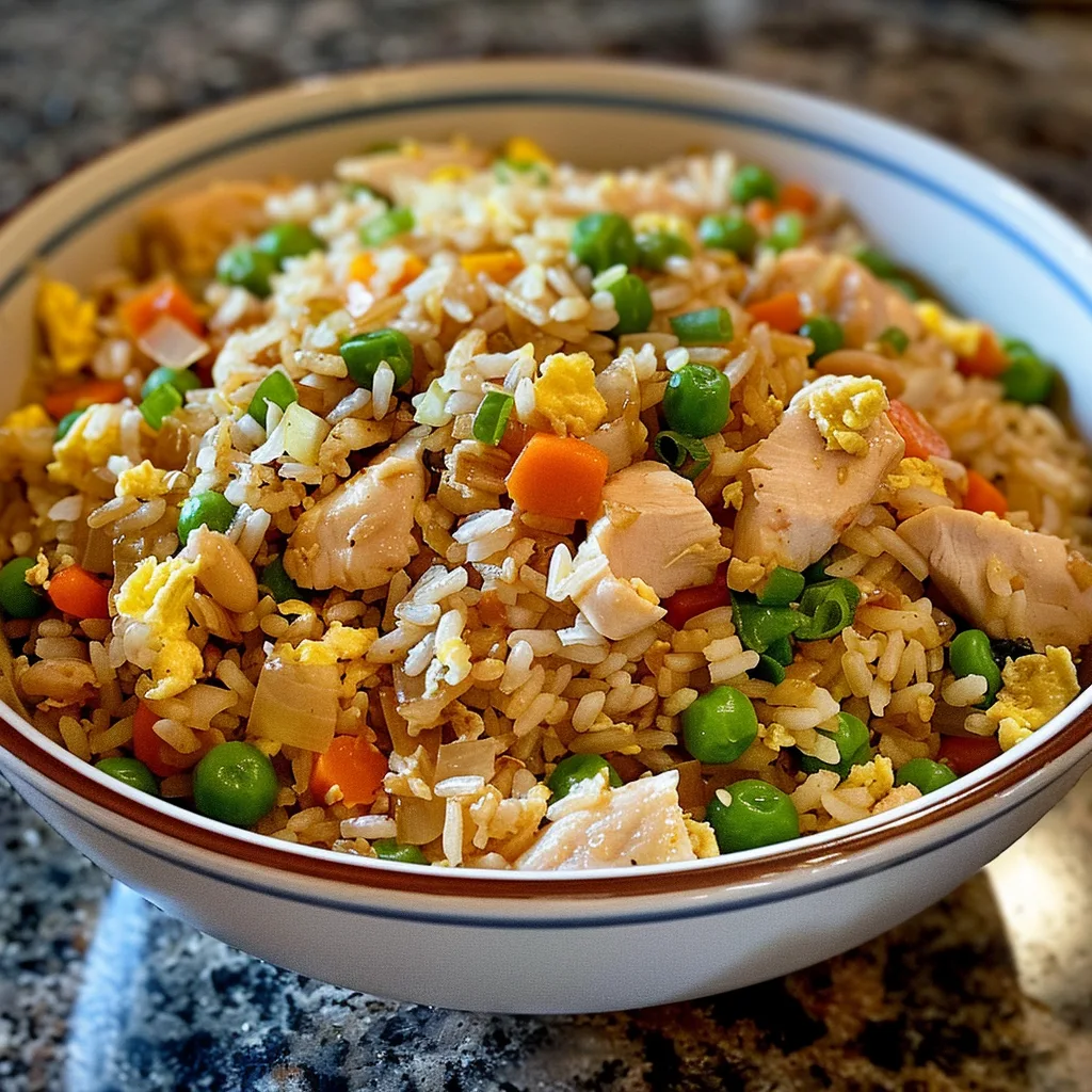 Garlic Chicken Fried Rice – EASY & FLAVORFUL