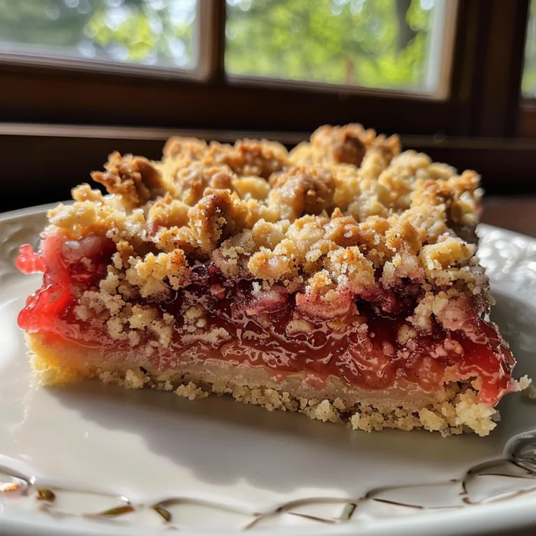 Strawberry Rhubarb Crumble Bars – EASY & TART