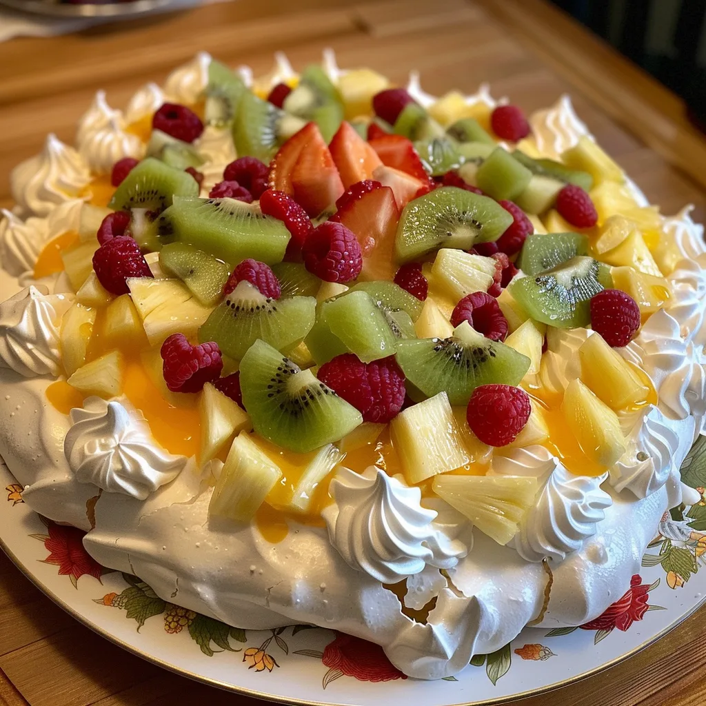 Tropical Fruit Pavlova – EASY & MUST TRY