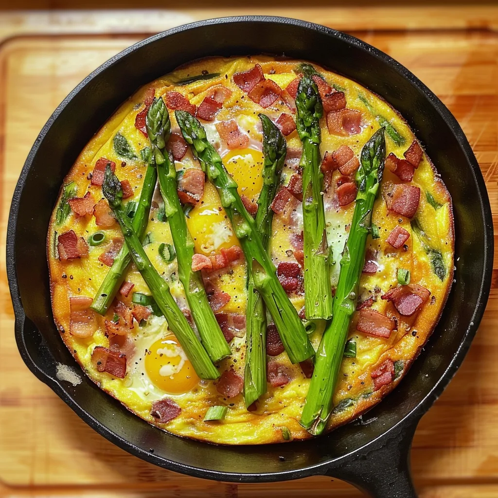 ASPARAGUS Bacon Frittata – MUST TRY BREAKFAST