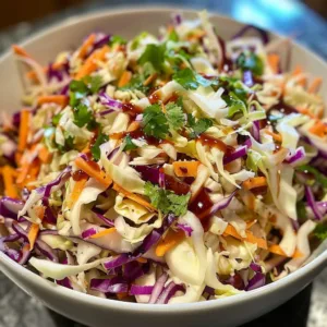 Delicious BBQ coleslaw served in a bowl alongside grilled dishes