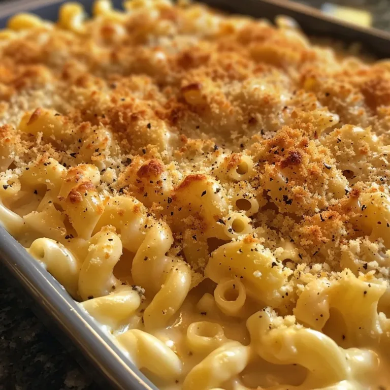 Bowl of classic macaroni and cheese with melted cheese and pasta.