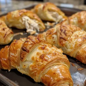 Delicious Crack Chicken stuffed croissants ready to be enjoyed